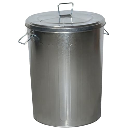 Caneca de Basura Metálica Exterior 20 Galones Plateada miniatura 2