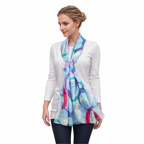 RIIQIICHY Scarf for Women Fashion Scarf Floral Print Scarves for Women Lightweight Spring Summer3