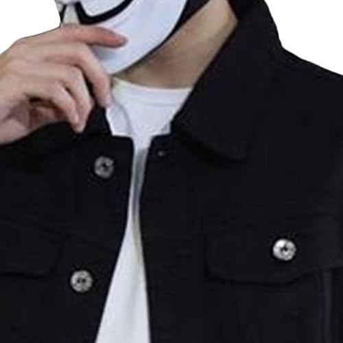 Chaqueta jeans slim para hombre, rasgada y desgatada miniatura 2