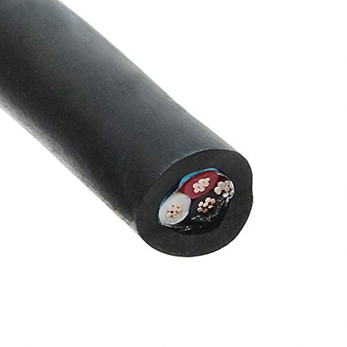 Multiconductor Shielded Cable, 1 Triad Tray, Black, 3 Conductor, 22 AWG