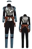 HongChang Women Bo Katan Kryze Uniform Mandalorian Armor Jumpsuit Outfits Halloween Adult Mandalore Baby Yoda Cosplay Costume (XX-Large, Bo-Katan Kryze)