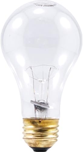 Sylvania A19 E26 60 Watt Rough Service Traffic Signal Light Bulbs, 6 Pack