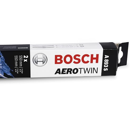Image of BOSCH 3397009893 AeroTwin Wiper Blade Combo Pack - Set of 2 (22 inch & 22 inch) | Driver and Passenger Side Original Equipment Replacement Blades