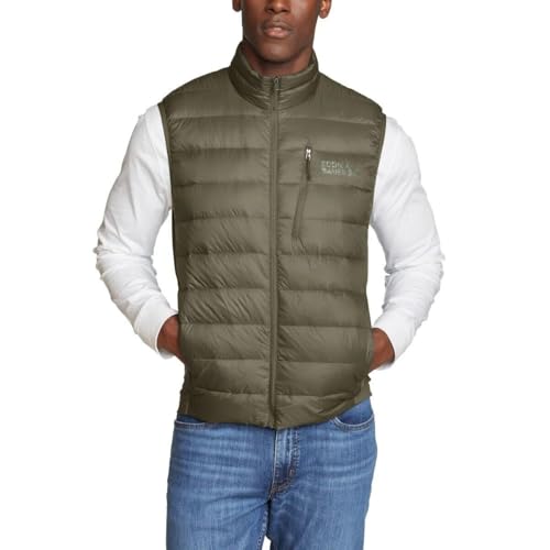 Eddie Bauer Men’s Vest Power Down Insulation Storm Repel Classic Fit