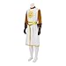 RocailleCos King Arthur Cosplay Costume Men's King's Royal Outfit Suit Adult Halloween Outfit (white, XL)