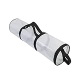 Bolsa de almacenamiento para árbol de Navidad, organizador de embalaje para bolsas de agua de tela de papel estrechas rollo debajo de la cama, regalos de cocina y hogar (blanco, talla única)