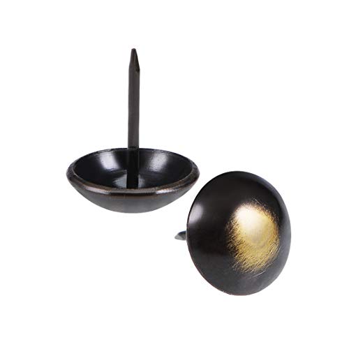 sourcing map Clou Tapissier Clou Ameublement Clou Meuble Punaise Pointe Tapissier Tapis Décoration 16mm Tête Diamètre 21mm Longueur Rond Pouce pour Sofa Dosserets 200 Pcs