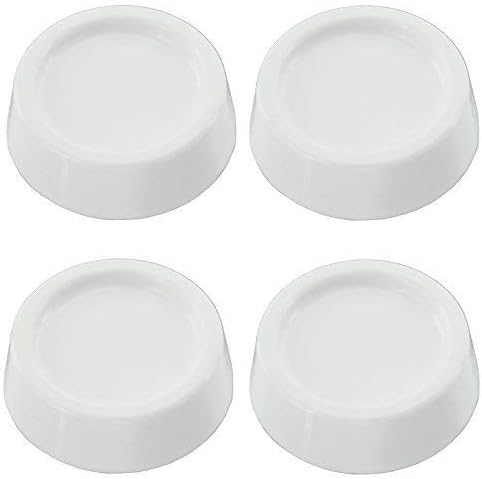 Pack of 4 Universal Anti Vibration Rubber Feet Pads for all makes of Washing Machine - Non Slip - White