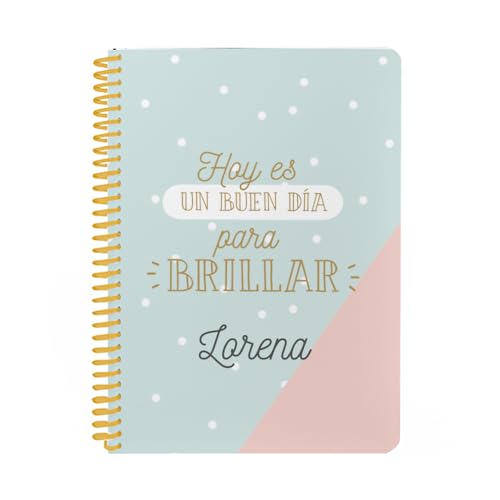 Wanapix | Agenda Personalizada 2025-2026 | Agenda Anual Día/semana por Página | Diaria Espiral 2025-2026 | Planificador anual | Tamaño A5 | Año 2025/26 | Hoy es un buen día