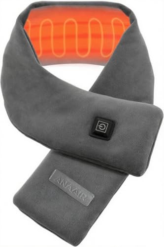AnaAir Neck Heating Pad Electric Heated Scarf with 5000mAh Power Bank Cordless Neck Warmer for Pain Relief