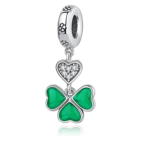 Nbsameng Cherry Blossom 925 Sterling Silver Pearl Animal Charm European Bracelet and Necklace, Sterling Silver Cover