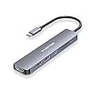 LENTION Hub USB C con carga de 100 W, HDMI 4K, lector de tarjetas dual, USB 3.0 y 2.0 compatible con MacBook Pro, nuevo Mac Air/Surface, Chromebook, más, adaptador de controlador estable (CB-CE18,