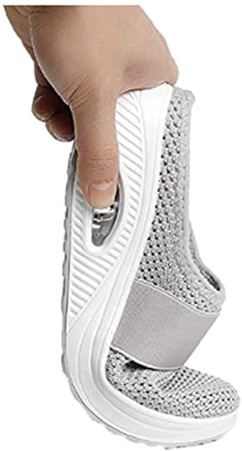 Slip-On Mocassins Plataforma das mulheres Diabéticas, Almofada de Ar Deslizar Sobre Sapatos Ortopédi