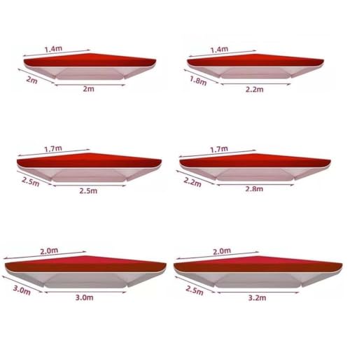 Tela de repuesto para sombrilla rectangular de patio THEGA lavable y resistente UV 2