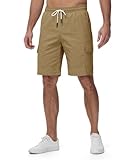 Short décontracté pour hommes : Tissu en coton doux, confortable, extensible et respirant, offrant souplesse et confort dans le sport.