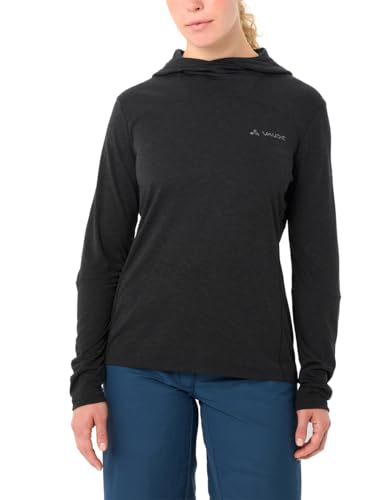 VAUDE Tremalzo Langarmshirt Damen Fahrrad mit Kapuze, Black, Gr. 36 – Ansicht 3