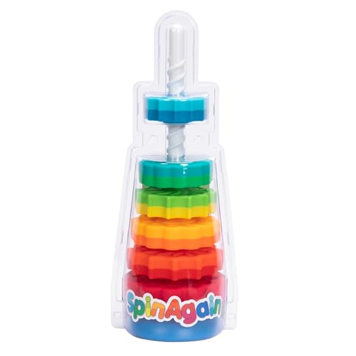 Image of Fat Brain Toys SpinAgain, Baby Stacking & Spinning Toys for Toddlers Ages 1+