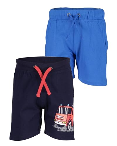 Blue Seven Jungen Shorts Vehicles - 2er Pack M01 - BLAU+Nachtblau 110