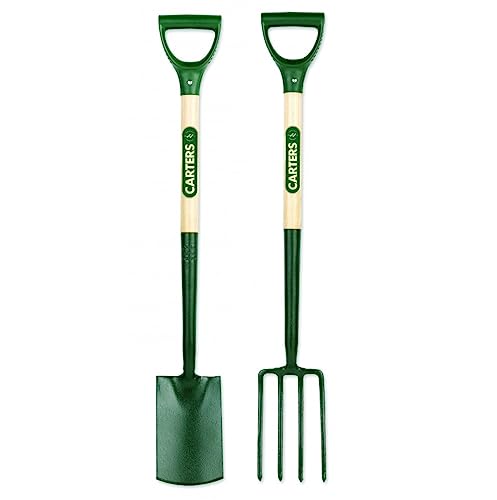Image of PDL – Pegdev - Ergonomic Steel Border Spade & Fork Set | Ash Ergo YD Handles, 2kg Weight, 28" and 30" Length | Perfect for Precision Horticulture.