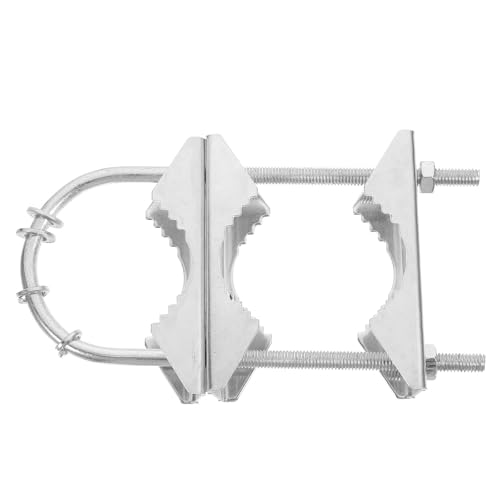 Gadpiparty Mât de Fixation d'Antenne Extérieure en Fer Solide Pince de Serrage à Vis M6 pour Installation Facile de Station Météo Extérieure
