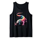 Photo Gallery colorato komodo dragon poster style paint splatter art canotta Photo Gallery colorato komodo dragon poster style paint splatter art canotta