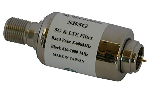 Sky Blue SB5G 5G & LTE Filter Remove Interference on Antenna Signal, Blocks 610-1000 MHz