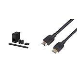Sony Sistema de Teatro en Casa HT-S40R de 5.1 Canales con bocinas traseras inalámbricas + Amazon Basics - Cable HDMI de Alta Velocidad (18 Gbps...
