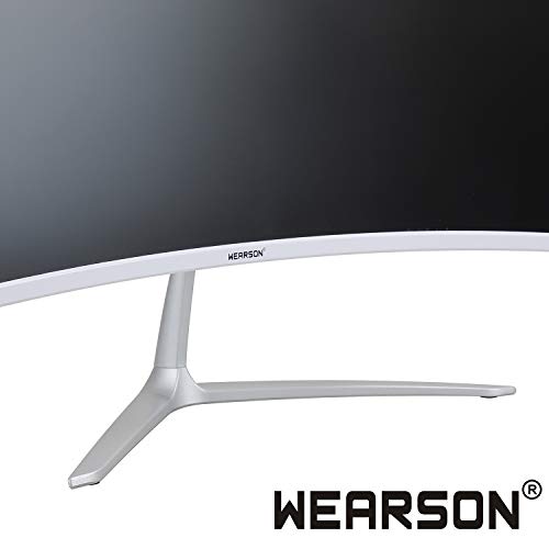 Wearson 23,8 pollici Ultra Sottile Curvo Schermo LCD Gaming Monitor,Tempo di Risposta 2ms,HDMI VGA input WS238H