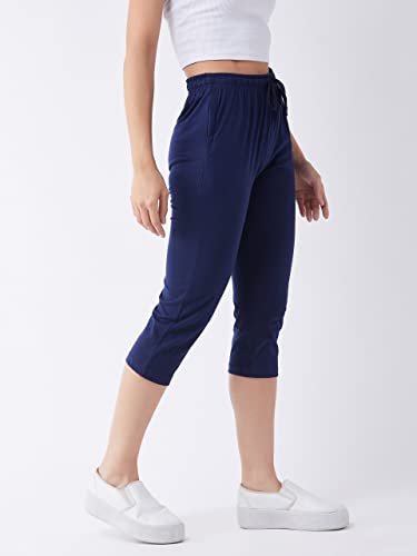 Image of Modeve Women Solid Cotton Blend Capri for summer|| Summer Wear