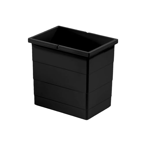 Hailo Inneneimer 1225939 | 18 Liter Doppelhenkel | Abfalleimer Einsatz für Raumspar Tandem | Kunststoff Schwarz | Ersatz Mülleimer | Passend 3642731
