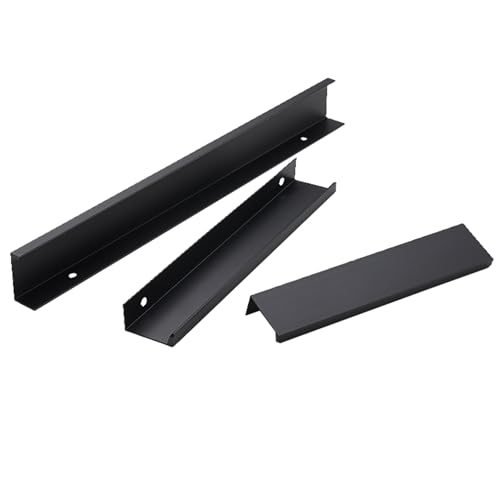 Mango oculto empotrable de aluminio de 1 pieza para cajones con tornillos 3