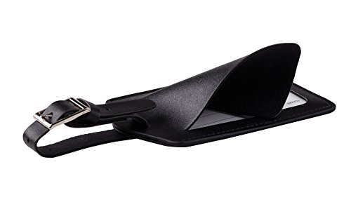 8 Pack Leather Luggage Travel Bag Tags By Travelambo Black #TOP4