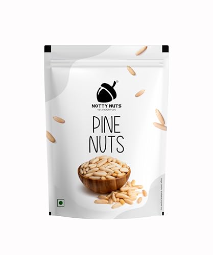 NOTTY NUTS Afghani Pine Nuts without Shell 100g | Premium Jumbo Size Pine Seeds | Chilgoza Seeds, Chilgoza Giri Dry Fruit