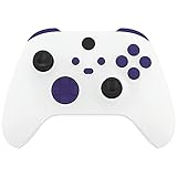 eXtremeRate Tasten Set für Xbox Series X&S Controller(Keine Buchstabenmarken), Knöpfe Zubehör Bumpers Triggers D-Pad ABXY Steuerkreuz Ersätzteile Kit für Xbox Series X&S/für Xbox Core Controller(Lila)