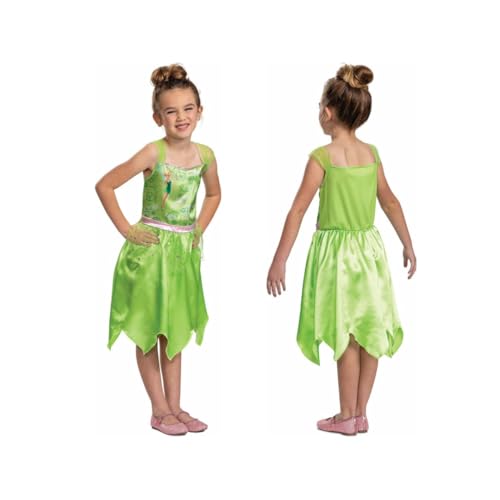Disfraz Disney Princesas Campanilla Oficial - Disfraz Disney Campanilla Niña - Vestido Campanilla Niña Talla S - Niñas de 4 a 6 Años
