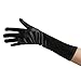 Black Satin Gloves (Elbow Length) ~ Formal, Wedding, Theatrical, Costume Party