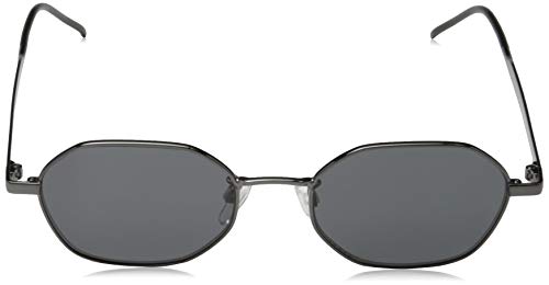 Tommy Hilfiger Men's Casual Round Sunglasses, Dark Ruthenium Black/Grey Blue, 50Mm, 21Mm #TOP1