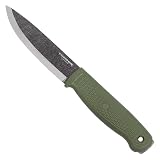 Condor Tool & Knife Terrasaur Bushcraft Knife - 1095 High Carbon Steel - Fixed Blade Knives with Scandi Edge - High Impact Polypropylene Sheath - 3mmThick - 4.2in Blade - 7.1oz