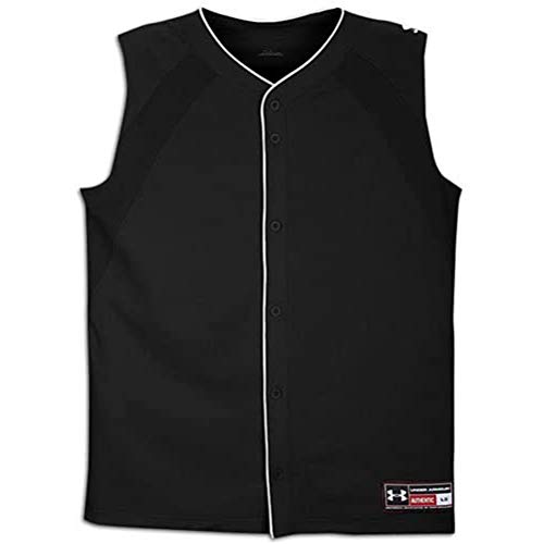 Under Armour Full Button Sleeveless Jersey - Men's (sz. M, Black)
