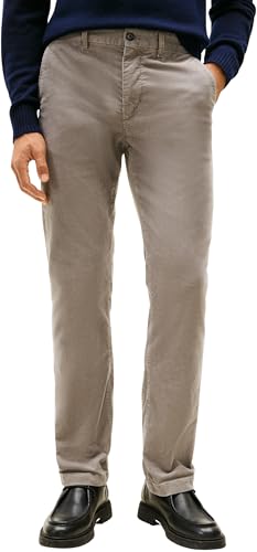 Tommy Hilfiger Men's Denton Corduroy Straight Fit Chinos, Grey (Hydrogen Grey), 34W/30L