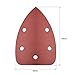 uxcell Detail Sander Sandpaper, Triangular Sanding Paper, Hook and Loop Sanding Pads, Triangle Oscillating Multi Tool, 800 Grits 5 Holes, 5pcs