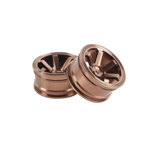 Qury 4 PCS 1,9 Zoll Legierung 6-Speichen 1: 10 RC Auto Räder braun für On-Road Drift Crawler Upgrade