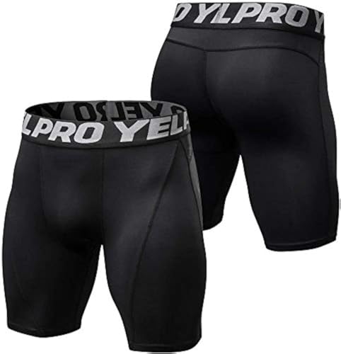 Artio 2 Pack Men Compression Shorts Active Workout Underwear (L)