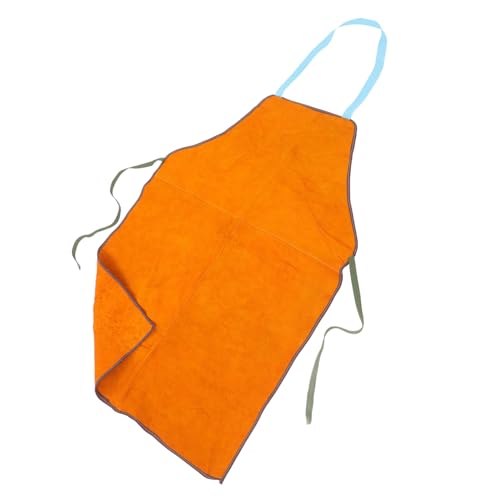 Toddmomy Delantal de Trabajo Resistente al Calor de Vacuno para Soldadura Protección contra Salpicaduras Diseño y Duradero para Taller y Cocina