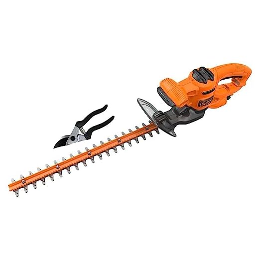 BLACK+DECKER Aparador de Grama, Cerca Viva, com Tesoura de Poda, Alta Potência de Corte e Precisão, Modelo BEHT201K,110V