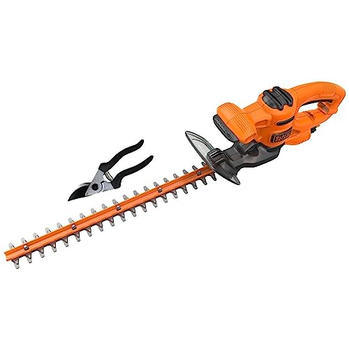 BLACK+DECKER Aparador de Grama, Cerca Viva, com Tesoura de Poda, Alta Potência de Corte e Precisão, Modelo BEHT201K,110V