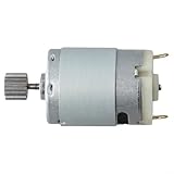 Drivstraw Getriebemotor für Kinderfahrzeuge, 10 Zähne, 12 Zähne, Dual-Modulus-Getriebemotor, kompatibel mit RS550, RS390, RS380, RS555, 6 V, 12 V, 24 V Spannung (380, 6 V, 14000 U/min)