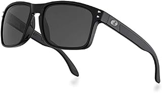 BNUS Square Black frame Polarized Sunglasses for men women Square Black frame grey