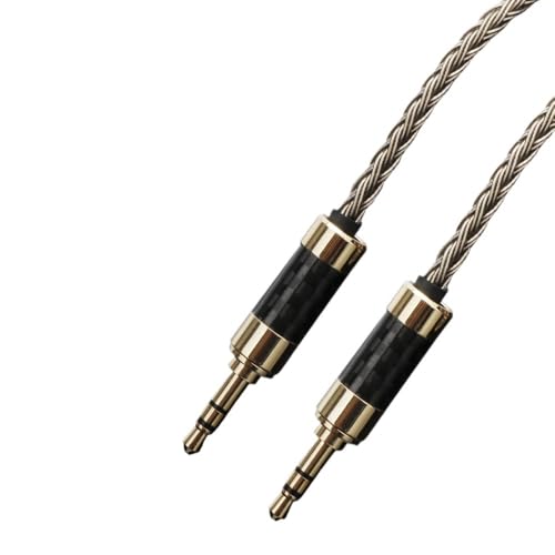 Cable HiFi 7N OCC de 3.5 mm chapado en plata que elimina la distorsión de tus auriculares