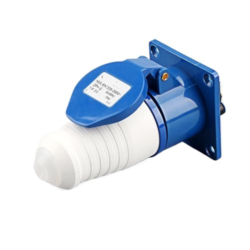 Conector industrial aviación tres núcleos enchufe impermeable 16A empotrable 2